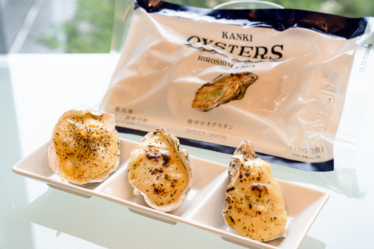 殻付かきグラタン　カン喜オンラインストア　Oyster　–　Gratin　豆乳仕立て